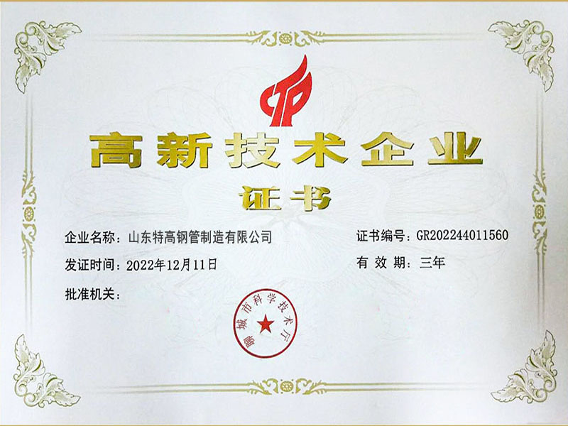 High and new technology enterprises